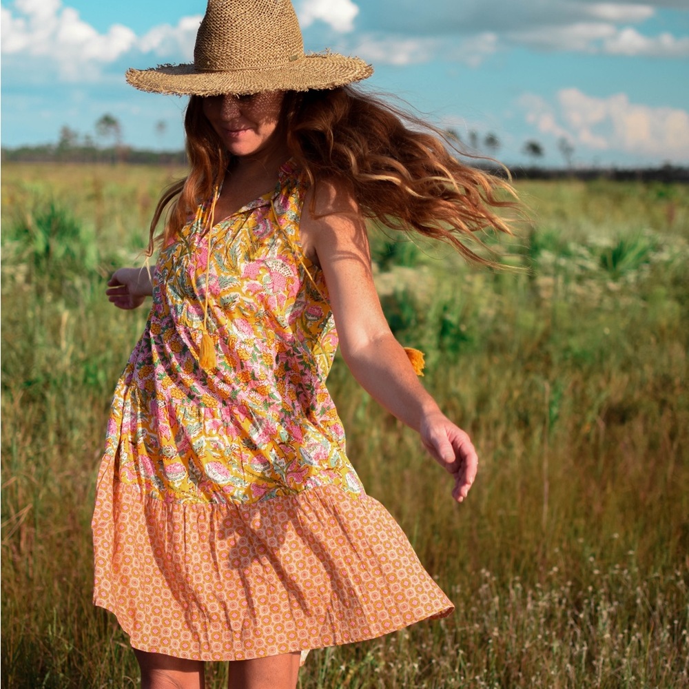 NEW Love Stitch paisley sundress meadow sun dress